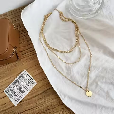 New Vintage Necklace  Gold Color Chain Women’s Jewelry Layered Accessories for Girls Clothing Aesthetic Gifts Fashion Pendant https://tinyurl.com/29vhu2lp