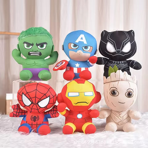 20-25cm Man Spidermaned Plush Toys Movie Dolls Marvel Avengers Soft Stuffed Hero Captain America Iron Christmas Gifts for Kids https://tinyurl.com/2brah85p