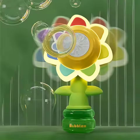Bubble Machine Toy Electric Automatic Sunflower Shaking Head Adjustment Light Dancing One Key Bubble Maker Toy For Kids https://tinyurl.com/279sprw7