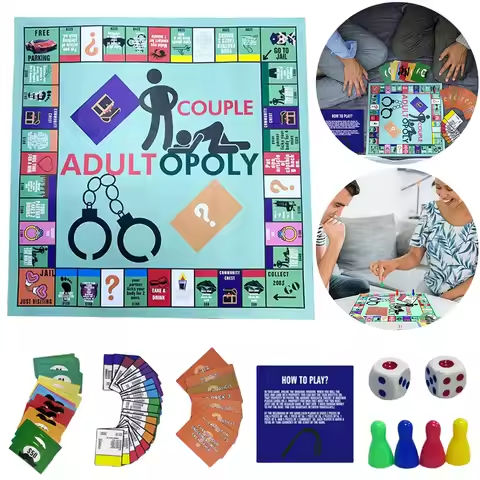 Adultopoly Board Game Couple Adult Opoly Board Game Relationship Card Game Portable Couple Game Valentines Gifts for Him Her https://tinyurl.com/2ctvurzk
