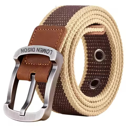 Tactical Canvas Men’s Belt Fashion Casual All-match Jeans Accessories Girdle Outdoor Sports Hunting Nylon Pin Buckle Waistband https://tinyurl.com/2ak8xx3e