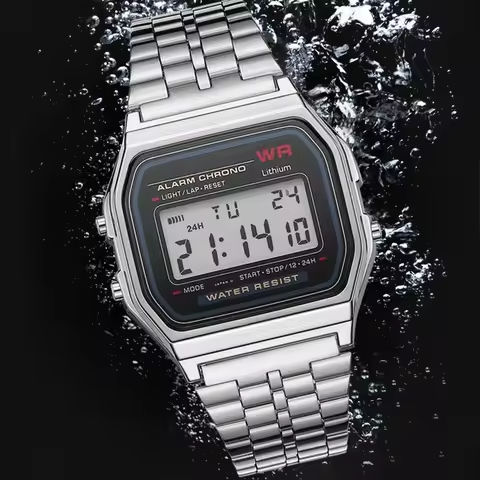 Luxury Band Watch Waterproof Retro Digital Stainless Steel Sports Military Watches Men Women Electronic Wrist Watch Clock https://tinyurl.com/2bjf2d5m