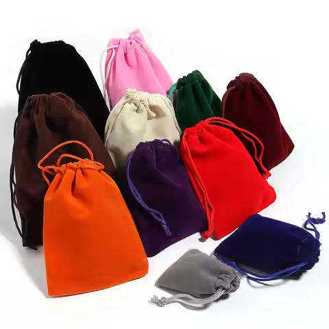 5-10pcs/lot Jewelery Velvet Drawstring Bag Jewelry Gift Display Packing Bags Pouches For Wedding Candy Christmas Gift https://tinyurl.com/292hzftd