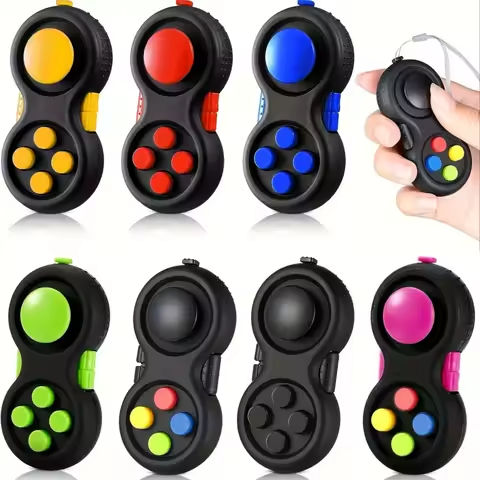 new Stress Relief Handle 8 Functions Cube Decompress Toy Variety Gamepad Decompress Fidget Pad Relieve toys for kids https://tinyurl.com/2xk4338y