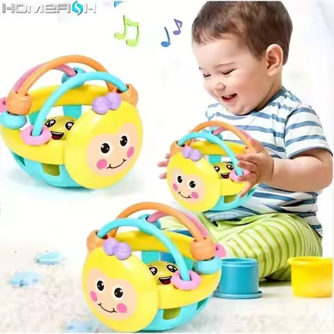 1 Pc 10cm Baby Toy Catch Ball Bendy Baby Walker Rattles Develop Intelligence Ball 0-12 Months Plastic Bell Rattle Doll https://tinyurl.com/27b39n4e