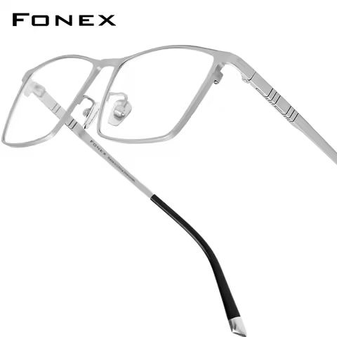 FONEX Titanium Glasses Frame Men Brand Design Square Eyewear Ultralight-Weight Japanese High-end Quality Eyeglasses Frames 85641 https://tinyurl.com/2dmyvorh