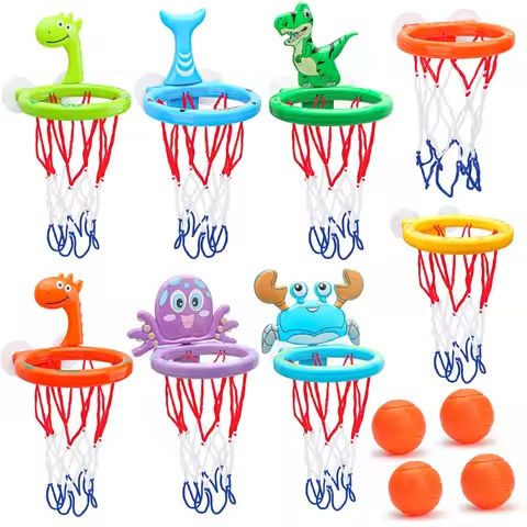 Baby Mini Basketball Bath Toys Bathroom Suction Cup Basketball Hoop Funny Shooting Bathtub Water Play Shower Toys for Toddlers https://tinyurl.com/27vfyxls