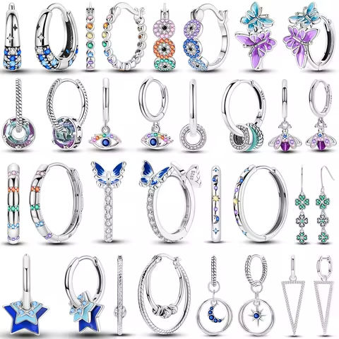 CZ Zircon Earrings 925 Sterling Silver Jewelry Hoop Ear Studs Sparkling Pave Earring LOVE Wedding Gift For Women Anniversary https://tinyurl.com/2846owhc