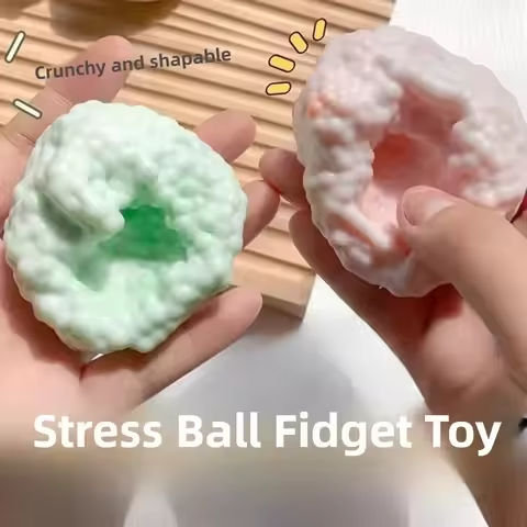 Crunchy Squishy Stress Ball Dual Texture Sensory Toy for Anxiety Relief – Fidget Hand Exercise Relax ADHD Focus Adult Kids Gift https://tinyurl.com/2xprvcau