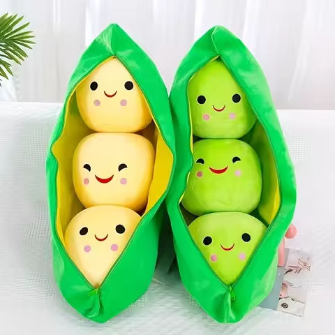 Cute Plush Peas Filled Plant Toy Creative Pea  Children Kawaii Doll Bean Baby Pillow Cushion  Girl Gift https://tinyurl.com/2ba2rkkd