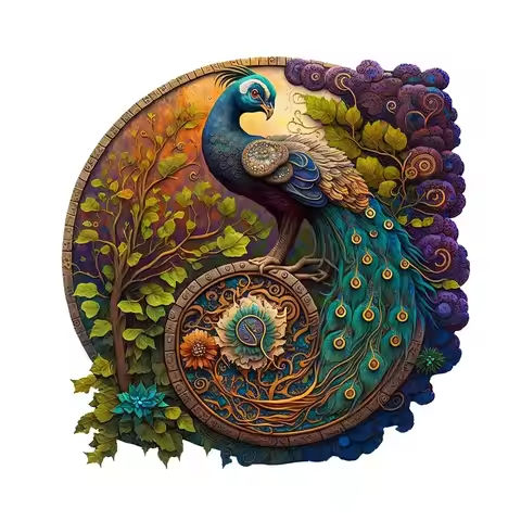 Round Peacock Wooden Jigsaw Puzzle Irregular Animal Shaped Wooden Puzzle Adult Puzzle Toys Festival Gift For Friends and Family https://tinyurl.com/243naq5x