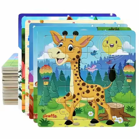 New 20 Piece Wooden 3d Puzzle Cartoon Animal Vehicle Jigsaw Puzzle Montessori Educational Toys For Kids Baby 1 2 3 Years https://tinyurl.com/27ulkg9x