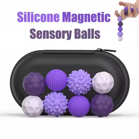 Magnetic Silicone Sensory Balls Fidget Toy Worry Balls Autism Calming Fidgeting Toy Kid Adults Anxiety Relief Stress Sensory Toy https://tinyurl.com/27alyjgt