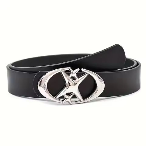 Korean Style Oval Cross Metal Buckle Leather Belt – Trendy Fashion Simple and Durable Holiday Gift for Men and Women https://tinyurl.com/23lszxwh