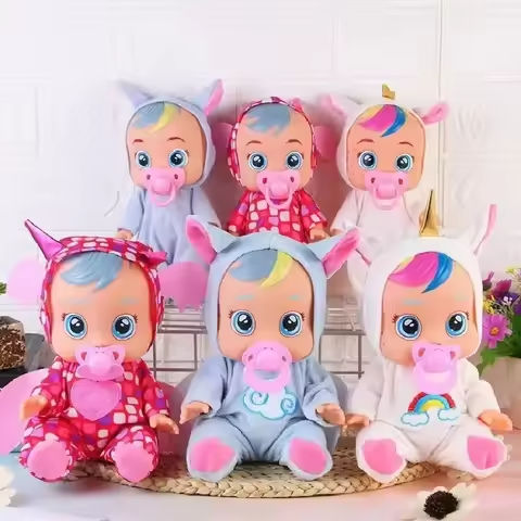8inch 3D Weeping Babies Unicorn Baby Simulation Baby Crying Doll Creative Cute Doll For Girl Reborn Baby Vinyl Christmas Gift https://tinyurl.com/23z4sdv6