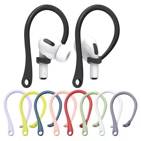 1 Pair Silicone Anti-lost Ear Hook for Apple AirPods 1 2 3 Pro Sports Anti-drop Ear Hook Wireless Earphone Ear Hook White Black https://tinyurl.com/2bnuy589
