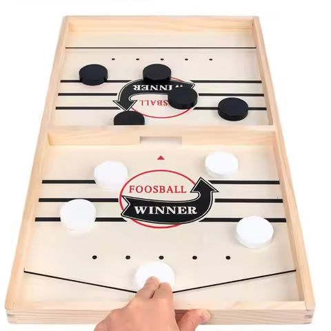 Wooden Parent-child  Football Winner Games Table Hockey Game Catapult Chess Interactive Toy Board Game Toys For Children https://tinyurl.com/2bcoelmv
