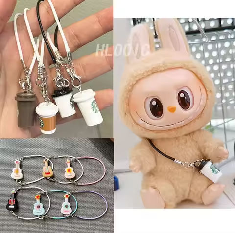 Dollhouse miniature crossbody bag cup guitar for Labubu doll and 15cm plush doll accessories https://tinyurl.com/28pg4xhy