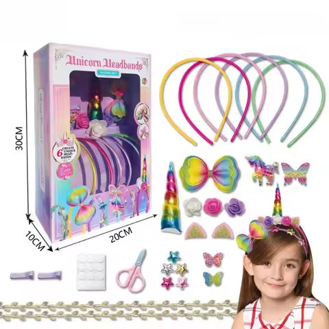DIY Hairband Making Kit for Girls Build and Design Your Own Princess Dream Fantasy Party Props Toys Creative Birthday Gifts https://tinyurl.com/2yeaehpm