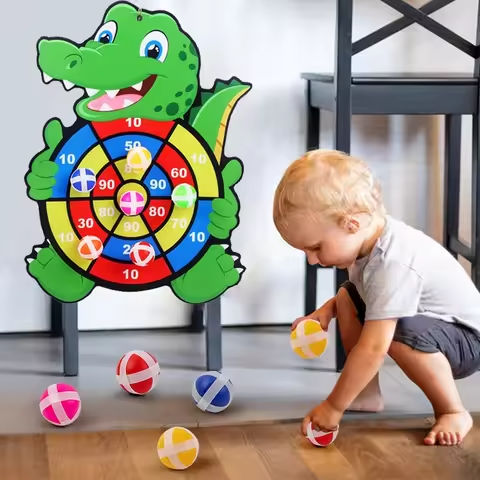 Educational Games Dart Board Baby Toy Stickey Ball Dart Indoor Sports Child Montessori Games for Children 3 to 7 Years https://tinyurl.com/29j3kpah