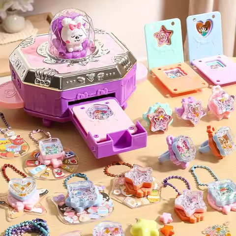 Girls DIY Making Jewel Rings Magical Kit Toys for Kids Supplies Bead Handmade Princess Keychain Pendant Toys Birthday Xmas Gift https://tinyurl.com/2dnkyvmp
