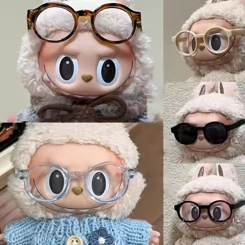 Labubu 6.5cm Transparent Plastic Glasses for 1/8 1/6 1/3 1/4 BJD for Labubu MSD SD Plush for EXO Doll Sunglasses https://tinyurl.com/254cc2w4