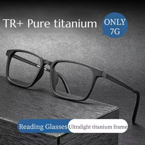 High Quality Pure Titanium Reading Glasses for Men Anti Blue Light Presbyopia Eyewear with Diopter+1.0 To +4.0 https://tinyurl.com/24wodywd