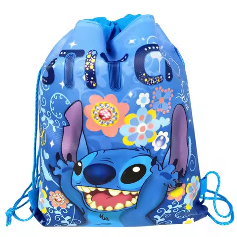 Disney Anime Stitch Backpack Non-Woven Fabrics Drawstring Bag Kid Birthday Party Decorate Backpack Shower Supplies Storage Bag https://tinyurl.com/273om7y7