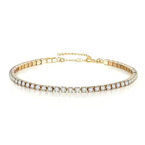 2mm Iced Out Tennis Bracelets Female Gold Silver Color Stainless Steel Cubic Zirconia Chain for Women Wedding Jewelry Gift https://tinyurl.com/25fb6cmw