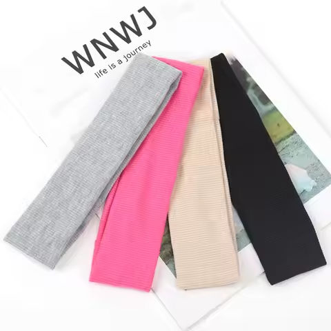 Fashion Knitted Hair Bands Women Solid Color Elastic Headband Sport Yoga Hairband Soft Wash Face Makeup Headwrap Accessories https://tinyurl.com/2ahj4qo3