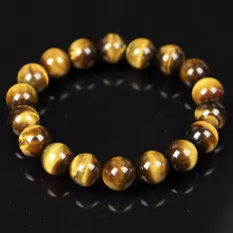 Natural Tiger Eye Stone Bracelet Men and Women Natural Stone Jewelry Healing Buddha Elastic Rope Couple Crystal Bead Bracelet https://tinyurl.com/27khrqt9