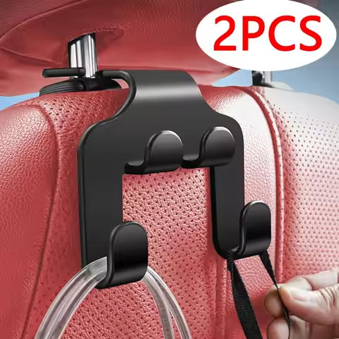 Double Head Phone Hanger 1/2pcs Multifunctional Car Seat Back HookHeadrest Hanging Bag Storage Hanger Car Interior Accessories https://tinyurl.com/25jmsofm