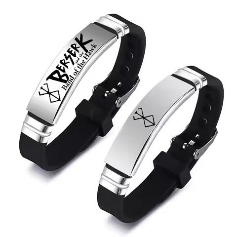 Anime Berserk Symbol Stainless Steel Bracelet Sword Logo Mad Warrior of Norse Viking Silicone Bracelets Adjustable Wristband https://tinyurl.com/268toeh5