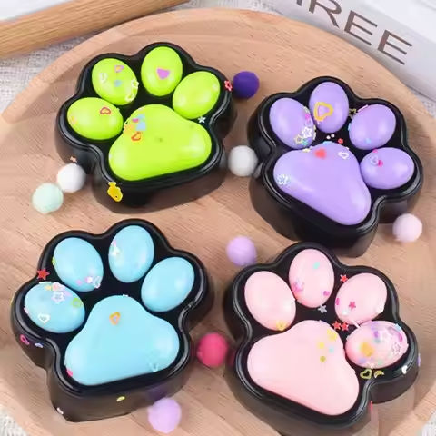 Squishys Fidget Toy Anti-stress Cat Paw Pinch Decompressions Toy Slow Rebound Blingbling Squeeze Gifts https://tinyurl.com/264agkhu