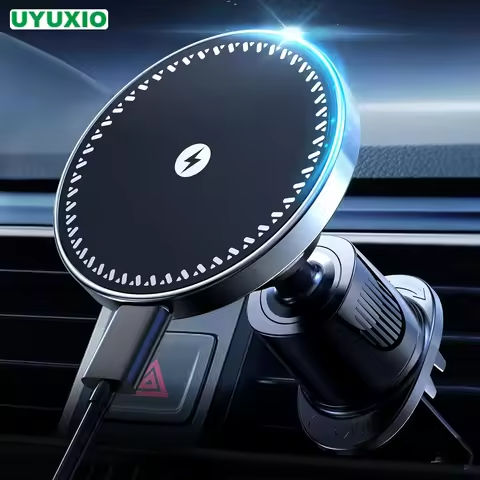 UYUXIO Strong Magnetic Wireless Car Phone Charger Adapter 15W Air Vent Car Phone Holder for iPhone 16 15 14 13 Pro Max Plus 12 https://tinyurl.com/28uso7sa