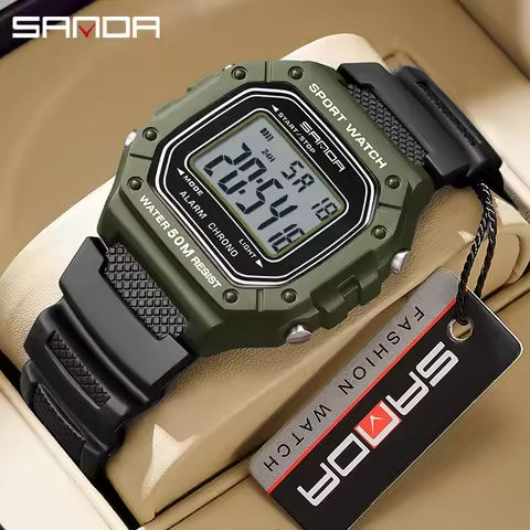 SANDA 2156 Fashion Mens Watch Military Water Resistant Sport Watches Army Big Dial Led Digital Wristwatches Stopwatches For Male https://tinyurl.com/2y85e79b