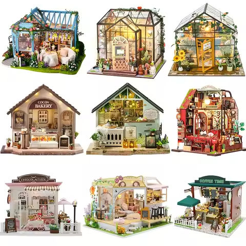 Wooden Miniature Doll House 3D Puzzle Assembly Building Model Kit Small Room Toys Home With Furniture Birthday Gifts Dollhouse﻿ https://tinyurl.com/23jml7jc
