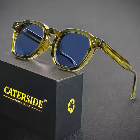 CATERSIDE Retro Punk Men Sunglasses Small Frame Square Personalized Design Sun Glasses Women Travel Party Business Festival Gift https://tinyurl.com/24emhntq
