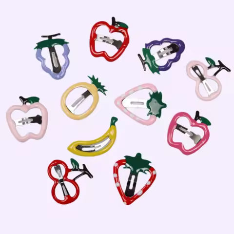 10pcs/lot Hot Sweetly Strawberry Fruit BB Hair Claw Side Clips for Women Girls Kids Hairpin Boutique Hair Accessories Headwear https://tinyurl.com/22fysfse
