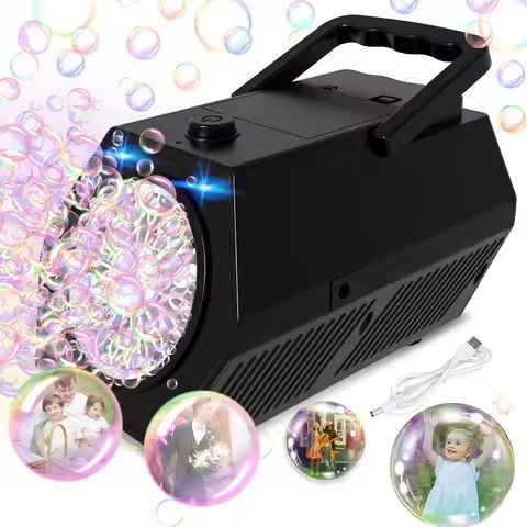 Upgrade Bubble Machine Automatic Bubble Blower with 2 Speed Levels https://tinyurl.com/23z7nkkc