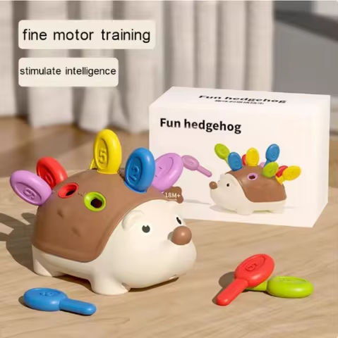 Hedgehog Montessori Baby Toys Hand-eye Coordination Fine Motor Training Develop Concentration Children Sensory Educational Toy https://tinyurl.com/258s8z7t