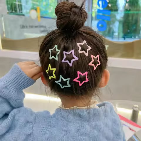 10pcs/set Cute Colorful Star Waterdrop Shape Hair Clips For Girls Children Lovely Hair Decorate Hairpins Kids Hair Accessories https://tinyurl.com/23wdu4wl
