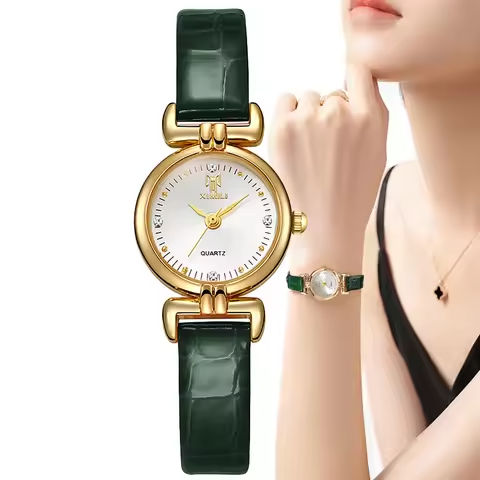 Ladies 2025 New Fashion Small Simple Diamonds Business Quartz Watch Women’s Green Women Dress Clock Luxury Gift Wristwatch https://tinyurl.com/25fedq68