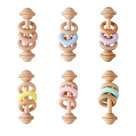 Baby Toys Wooden Rattles Silicone Ring Baby Rattles and Mobiles 0 12 Months Sensory Toys for Baby  Wooden Teether for Baby Gifts https://tinyurl.com/2yfl3mx9