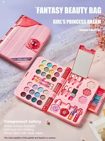 Kids Makeup Kit for Girl, Washable Play Make Up Toys Set with Mirror, Beauty Dress Up Set Toys for Age 3 4 5 6 7 8 9 10 11 12 Ye https://tinyurl.com/24jvnu4o