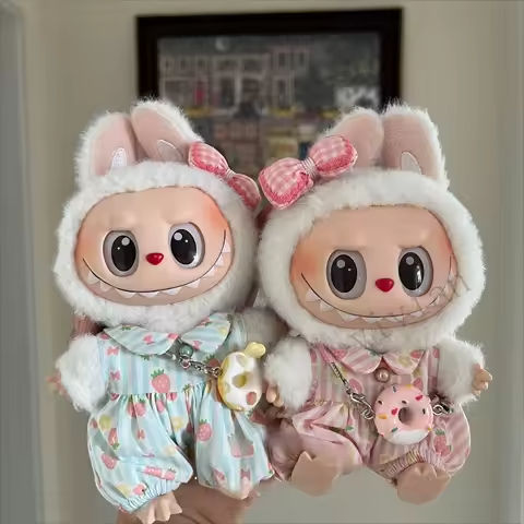 For 3.0 labubu V1 V2 V3 strawberry jumpsuit onesie For Ropa Labubu outfit baby clothes accessories https://tinyurl.com/27cf3r8v