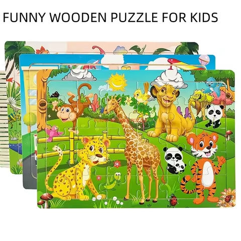 Logic Thinking Intellectual Wooden Game Puzzle Jigsaw Animal Vehicle Cartoon Early Educational Toys For Kids Children Gift https://tinyurl.com/23ns4q4f