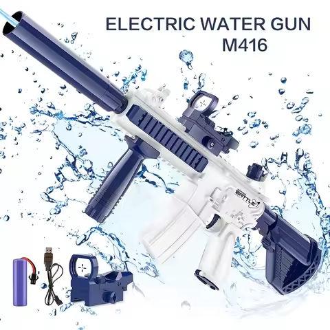 M416 Water Gun Electric Pistol Shooting Toy Full Automatic Summer Shoot Beach Outdoor Fun Toy For Children Boys Girl Adults Gift https://tinyurl.com/277954zl
