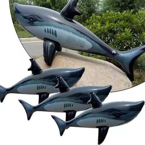 1PCS Floating Shark Float Toy Kids Adults Inflatable Water Swimming Pool Simulation Whale Fish Animals Toys Pool Accessories ﻿ https://tinyurl.com/2bgzoa3l