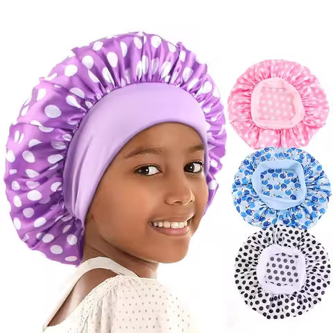 Kids Printing Stain Bonnet Nightcap Turban African Children Hair Care Sleeping Bonnet Shower Cap Boys Girls Night Sleep Hat https://tinyurl.com/289t7nwr